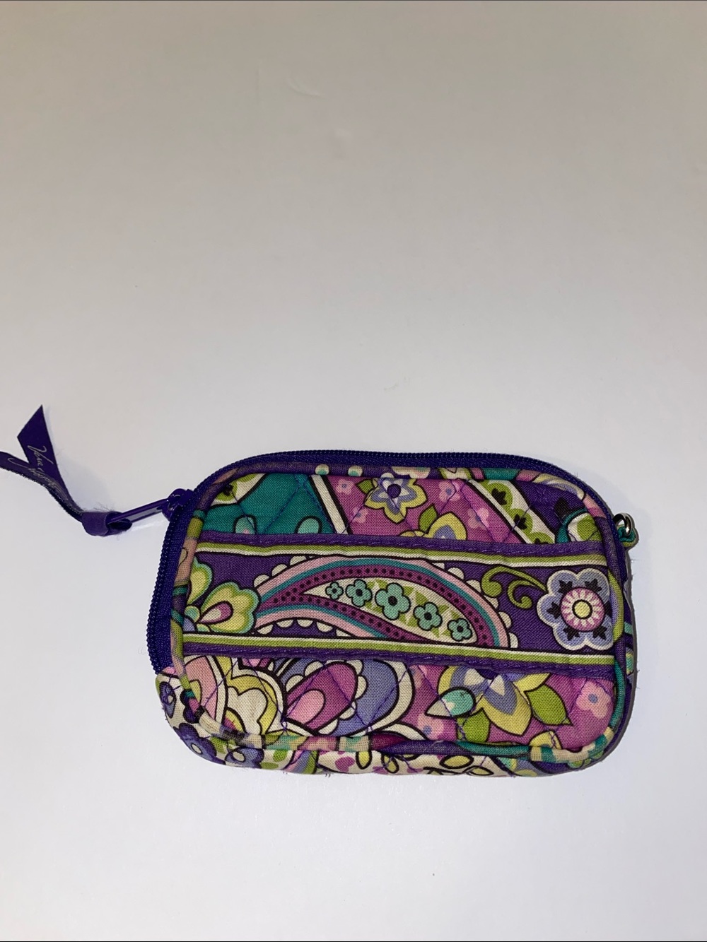 Vera Bradley Pattern Heather Purple Floral Paisley Wallet Wristlet